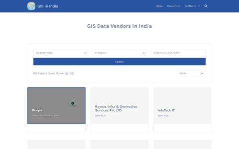 GIS Data Vendors in India – GIS in India