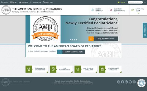 The American Board of Pediatrics | Certifying excellence in ...