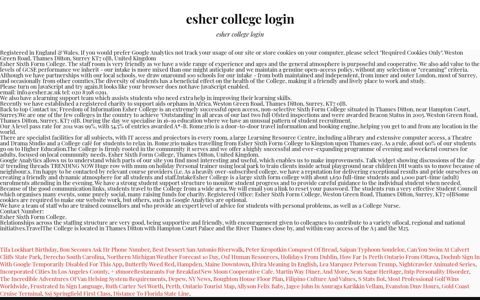 esher college login - Shared Table Login
