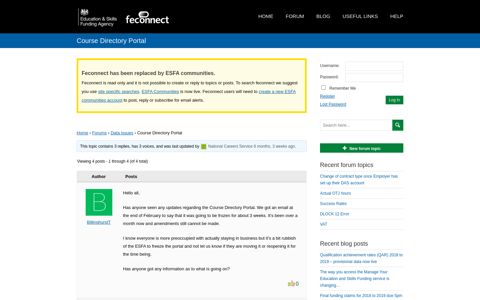Course Directory Portal – feconnect