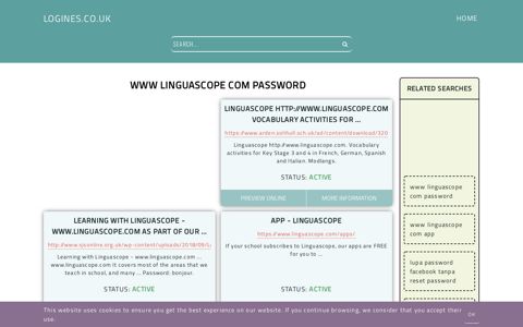 www linguascope com password - Logines.co.uk
