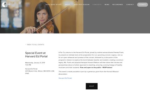 Special Event at Harvard Ed Portal — A Far Cry