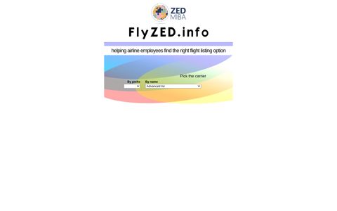 Find flight listing option at FlyZED | ID Travel | Airline employees