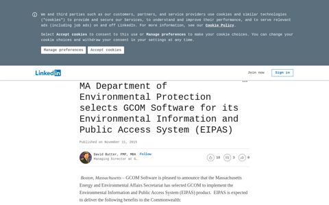 MA Department of Environmental Protection selects GCOM ...