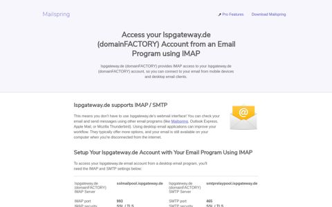 How to access your Ispgateway.de (domainFACTORY) email ...