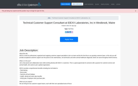Technical Customer Support Consultant at IDEXX ...