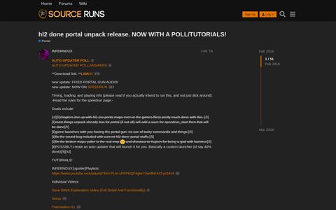 hl2 done portal unpack release. NOW WITH A POLL ...