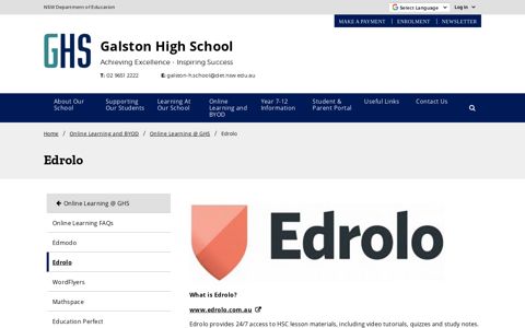 Edrolo - Galston High School