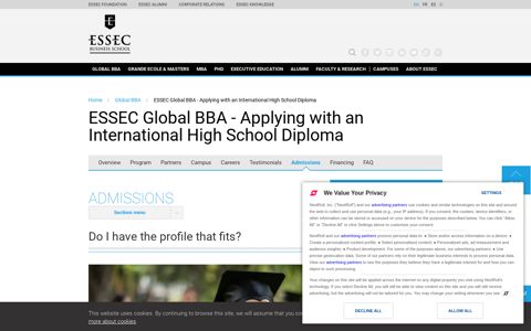 ESSEC Global BBA - Applying with an International High ...
