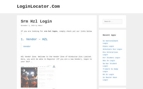 Srm Hzl Login - LoginLocator.Com