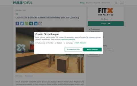 ▷ Das FitX in Bochum-Wattenscheid feierte sein Re-Opening ...