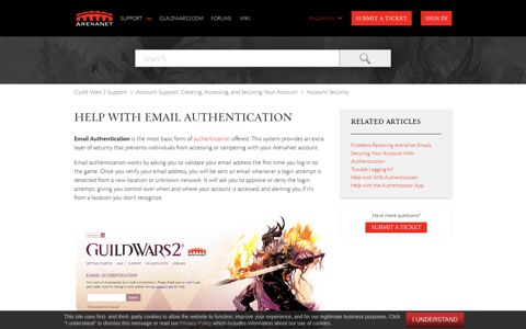 Help With Email Authentication – Guild Wars 2 Support