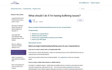 What should I do if I'm having buffering issues? – Hallmark ...