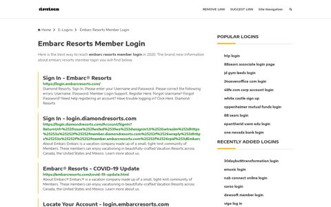 Embarc Resorts Member Login ❤️ One Click Access - iLoveLogin