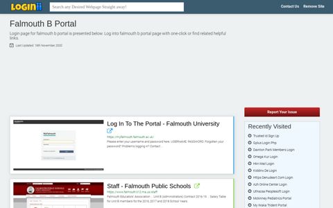 Falmouth B Portal - Loginii.com