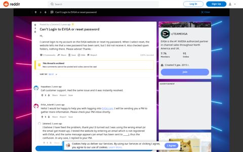 Can't Login to EVGA or reset password : TEAMEVGA - Reddit