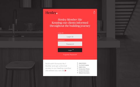 Henley Member Site - Tracking your build with us.