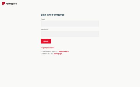 Sign in to Formspree