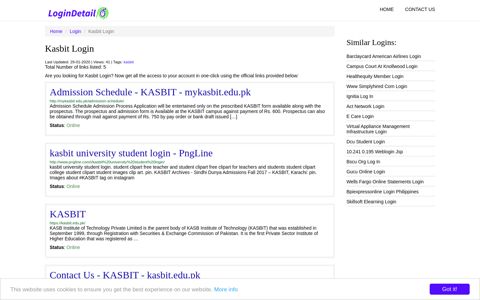 Kasbit Login Admission Schedule - KASBIT - mykasbit.edu.pk ...