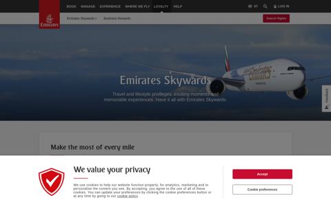 Emirates Skywards | Emirates Austria