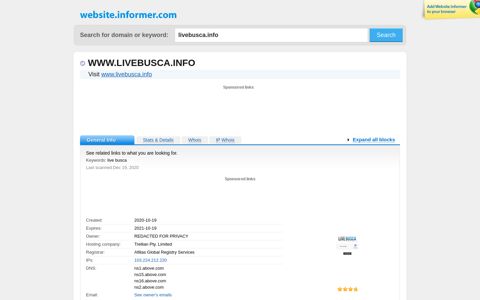 livebusca.info at Website Informer. Visit Livebusca.