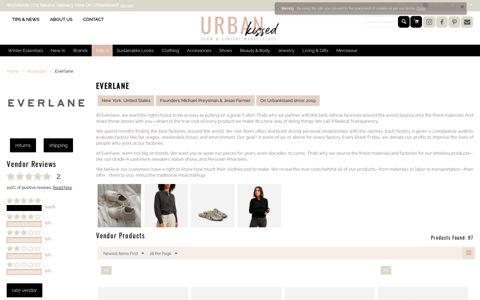 Everlane | Urbankissed - Sustainable Fashion Marketplace