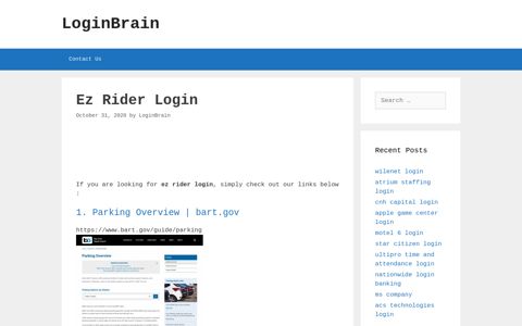 ez rider login - LoginBrain