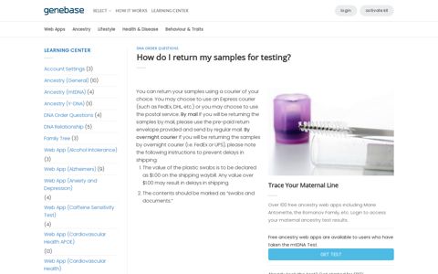 How do I return my samples for testing? – genebase