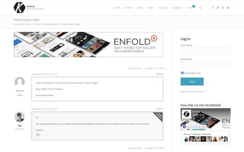 Enfold support login - Support | Kriesi.at - Premium WordPress ...