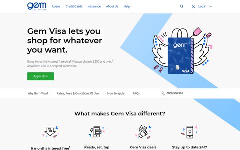 Gem Visa Credit Card | Interest Free Credit Cards NZ | Gem by ...