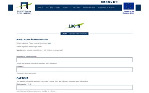 Log in | EU Gateway | Business Avenues