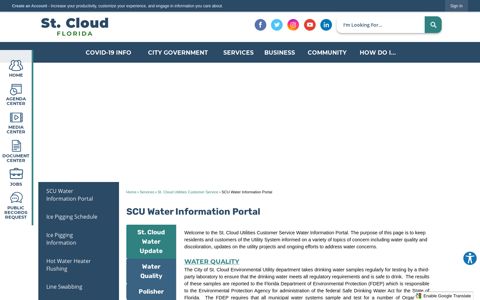 SCU Water Information Portal | City of St. Cloud, Florida ...