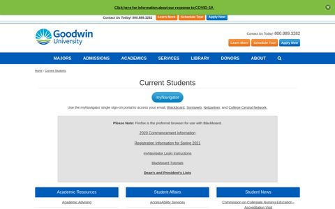 Current Students | Goodwin University - Goodwin College