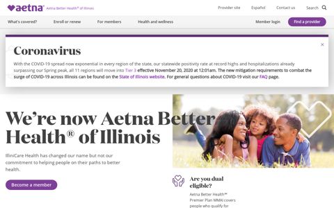 Aetna Better Health of Illinois (formerly IlliniCare Health)