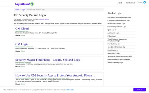 Cm Security Backup Login CM Cloud - https://cloud.cmcm.com/