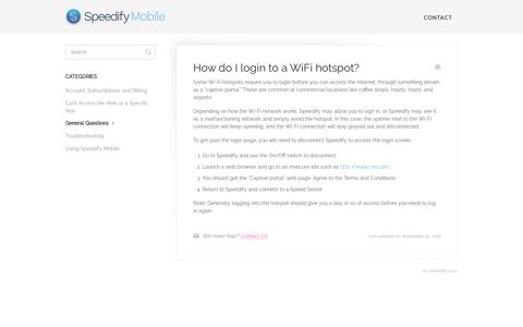 How do I login to a WiFi hotspot? - Speedify Mobile