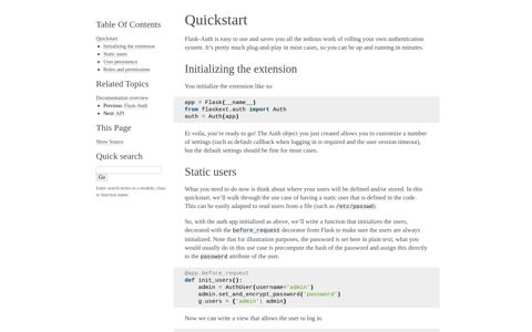 Quickstart — Flask-Auth 0.7 beta documentation