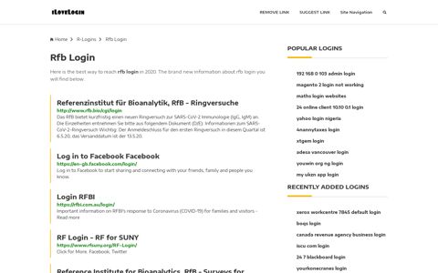Rfb Login ❤️ One Click Access - iLoveLogin