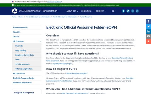 Electronic Official Personnel Folder (eOPF) | US Department ...