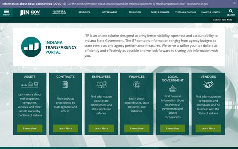 ITP Home - ITP: Indiana Transparency Portal - IN.gov
