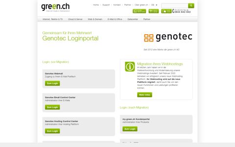 Genotec Loginportal - Green.ch