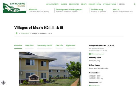 Villages of Moa'e Kū I, II, & III – EAH Housing