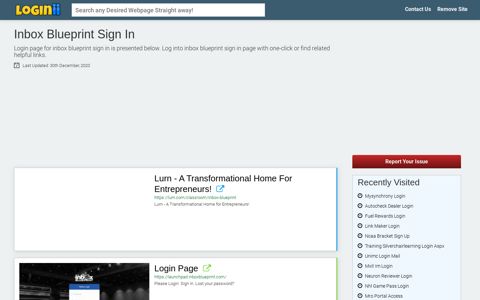 Inbox Blueprint Sign In - Straight Path to Any Login Page!