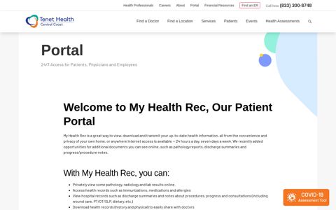 Portal | Tenet Health Central Coast