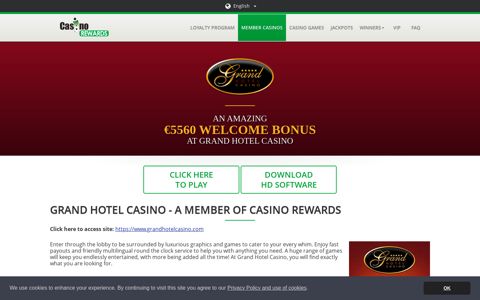 Grand Hotel Casino - Casino Rewards Mobile Member Casino