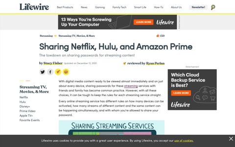 Sharing Netflix, Hulu, and Amazon Prime, and More - Lifewire