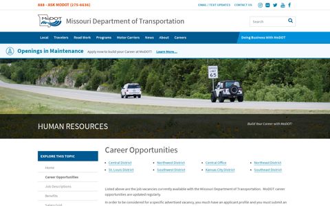 Career Opportunities | Missouri Department of Transportation