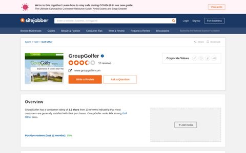 13 Reviews of Groupgolfer.com - Sitejabber