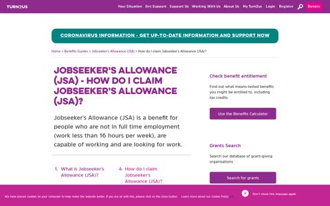 (JSA) - How do I claim Jobseeker's Allowance - Turn2us