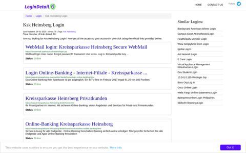 Ksk Heinsberg Login WebMail login: Kreissparkasse Heinsberg ...